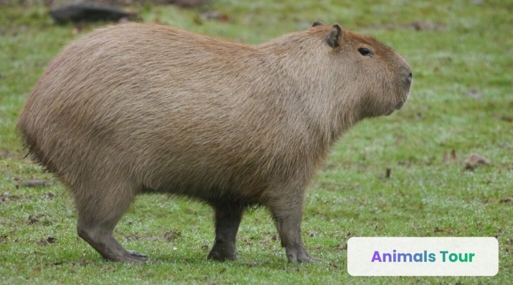Capybara -animal with small ears