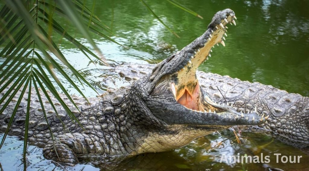 Crocodiles -growling in animals