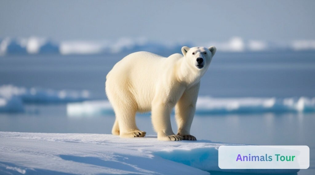 Polar Bear with partially webbed feet