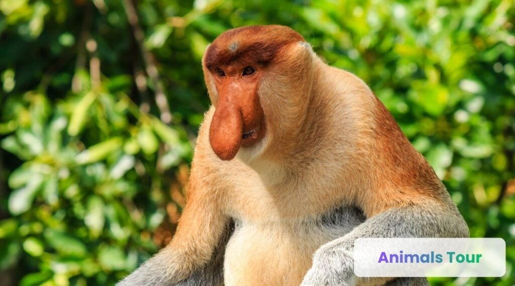 Proboscis Monkey with trunk like feature