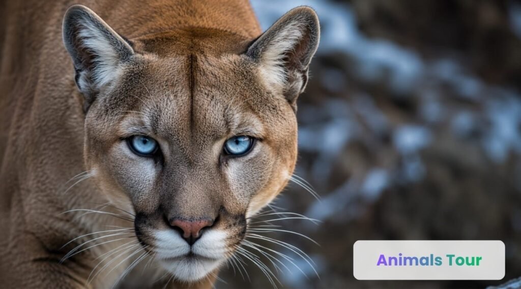 Mountain Lion-animal with blue eyes