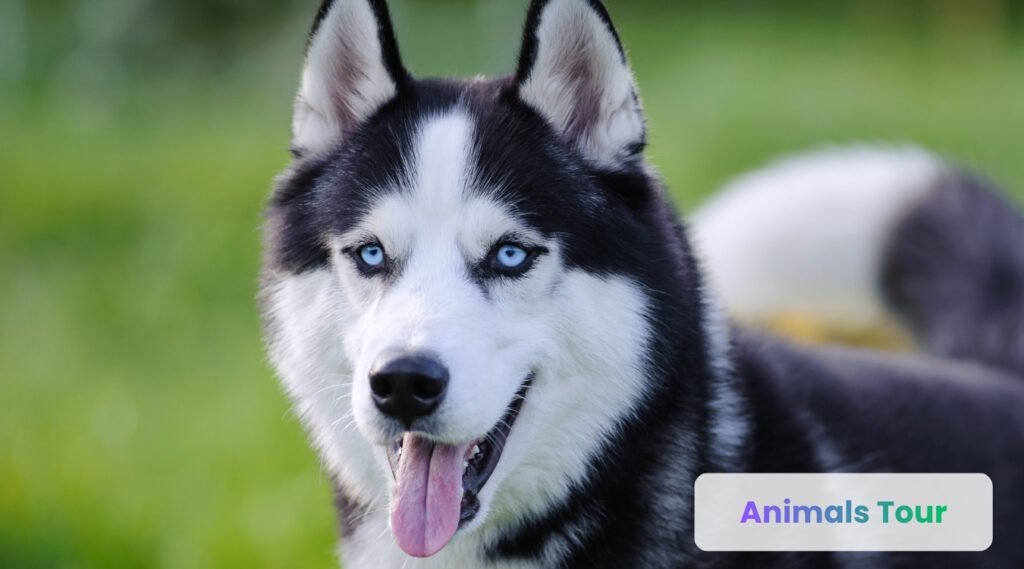 Siberian Husky-animal with blue eyes