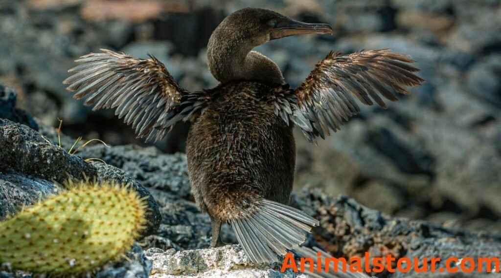 The Galapagos cormorant